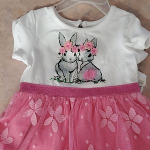 *new* Little girls bunny tutu dress
